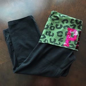 VS PINK Crop Bling Yoga Pants